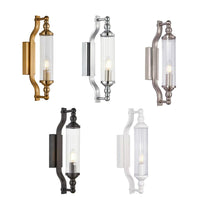 Rodillo Indoor Wall Light in Antique Brass, Chrome, Satin Chrome, Black or White