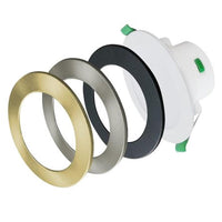 90mm LED Downlight 10w White+Satin Chrome CCT NOVADLUX01A CLA Lighting