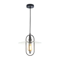 Papillon Coolie Pendant Light in Matt Black or Antique Brass