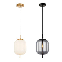 Pino Jar Pendant Light in Opal Matte or Smokey Black