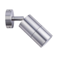 Single Adjustable Outdoor Wall Light 1x35w GU10 IP65 in Anodised Aluminium CLA Lighting - PG1ASHSIL