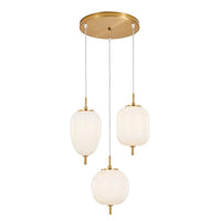 Pino Pendant Light 3Lt in Opal Matte or Smokey Black