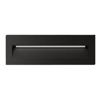 ZAC-8 LED Rectangular Recessed Wall Step Light 240v/12v in Black/Grey/Silver/White