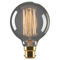 CLEARANCE 25w G95 Carbon Filament Globe in Amber Clear Glass 65915