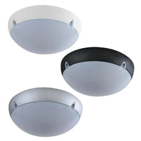 Polydome-340 Ceiling Light Medium Round in White/Black/Silver