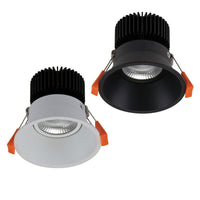 90mm Deep-13 LED Downlight 13w Black, White CCT 21731, 21732 Domus Lighting
