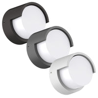 Livi 5 Outdoor LED Wall Light in Black, Dark Grey or White