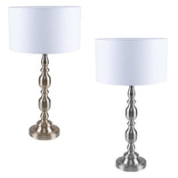 Sandra Table Lamp in Antique Brass or Satin Chrome