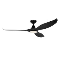 60" Noosa DC Ceiling Fan Black, White, Titanium with Light 202972, 202973, 204749 Eglo Lighting