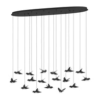 Paratebueno Linear LED Pendant Light 17 Light - Black or Brass