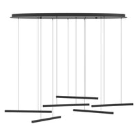 Lindoza LED Pendant Light 6Lt in Black and White