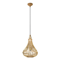 Amsfield Pendant Light in Brown Wood