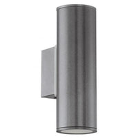 Riga Outdoor Up/Down LED Wall Light 2Lt in Anthracite or Stainless Steel