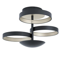 Gromola LED Close to Ceiling Light in Black and Champagne