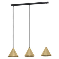 Narices Pendant Light 3Lt Brushed Brass