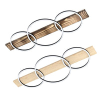 Boyal LED Ceiling Light 36w in Black/Rustic Wood or Black/Natural Wood