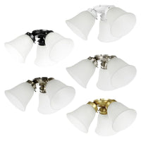 Fan Accessories - Waikiki Fan Light Kit 3Lt in White, Black, Satin Nickel, Bronze or Brass