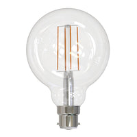 7.5w LED B22 G95 Globe Warm White 2700k, Daylight 5000k 205952, 205954 Dimmable