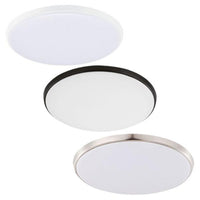Ollie LED Oyster Light 12w/18w/28w CCT in Black, White or Satin Nickel