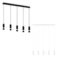 Bernabeta LED Pendant Light 5Lt 25w in Black or White