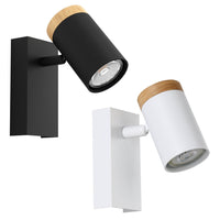 Cartagena LED Spot Light 5w Black/Wood, White/Wood