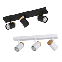 Cartagena LED Spot Light 3Lt 15w Black/Wood, White/Wood