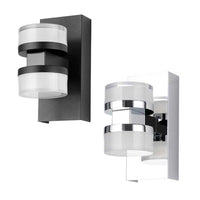 Romendo 2 Wall Light 10w in Black and Chrome