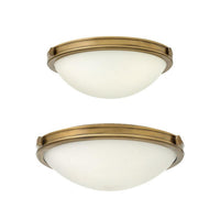 Collier Small/Medium Flush Mount Light E27 in Heritage Brass Elstead Lighting - ELS.HK-COLLIER-F