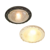 Olivia Flush Ceiling Light E27 in Black/Gold or Ivory/Gold Elstead Lighting - ELS.OV-F-XX-GOLD
