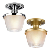 Dublin Semi-Flush Mount Ceiling Light in Polished Chrome or Painted Natural Brass