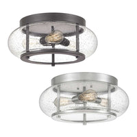 Trilogy Flush Mount Ceiling Light 3Lt in Old Bronze or Brushed Nickel