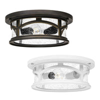 Marblehead 2Lt Flush Mount Ceiling Light in Palladian Bronze or White