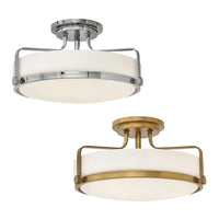 Harper 3Lt Semi-Flush Ceiling Light Medium in Polished Chrome or Heritage Brass
