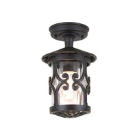 Hereford Ridgid Tube Lantern E27 in Black Elstead Lighting - ELS.BL13A-BLACK