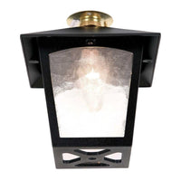York Flush Porch Lantern Black
