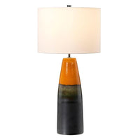 Burnt Oak Table Lamp orange/Graphite ELS.BURNTOAK-TL Elstead Lighting