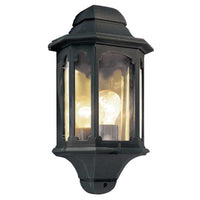 Chapel Half Lantern E27 in Black (3 or 5 Sides)