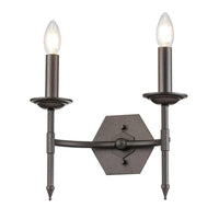 Crown Indoor Wall Light 2Lt Iron Gate
