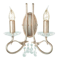 Christina 2Lt Wall Light E14 in Silver/Gold Elstead Lighting - ELS.CRT2-SILVER-GOLD