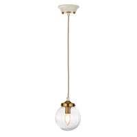 Cosmos Pendant Light Cream/Aged Brass