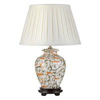 Soling Table Lamp Cream with orange and Green ELS.DL-SOLING-TL Elstead Lighting