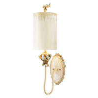 Trellis Indoor Wall Light Putty Patina and Silver Leaf