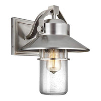 Boynton Outdoor Wall Light Medium Painted Brushed Steel