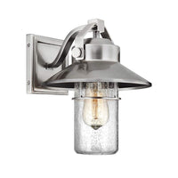 Boynton Outdoor Wall Light Small Painted Brushed Steel