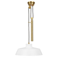 Candor Pendant Light Matt White/Burnished Brass