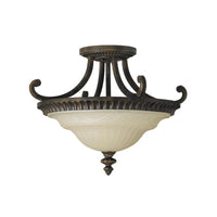 Drawing Room Semi Flush Mount Ceiling Light E27 in Walnut Elstead Lighting - ELS.FE-DRAWING-ROOM-SFA