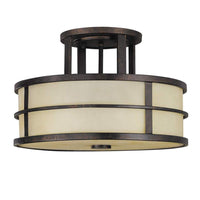 Fusion Semi-Flush Ceiling Light 3Lt Grecian Bronze