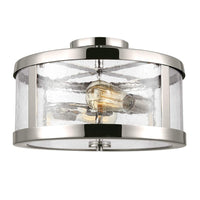 Harrow Semi-Flush Ceiling Light 2Lt Polished Nickel