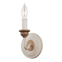 Hartsville 1lt Wall Light E14 in Chalk Washed / Beachwood Finish Elstead Lighting - ELS.FE-HARTSVILLE1