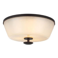 Huntley Flush Mount Ceiling Light 3Lt Oil Rubbed Bronze